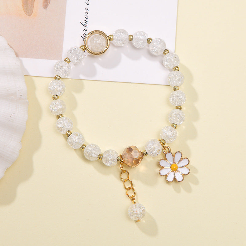 Wholesale Flower Crystal Beaded Bracelet